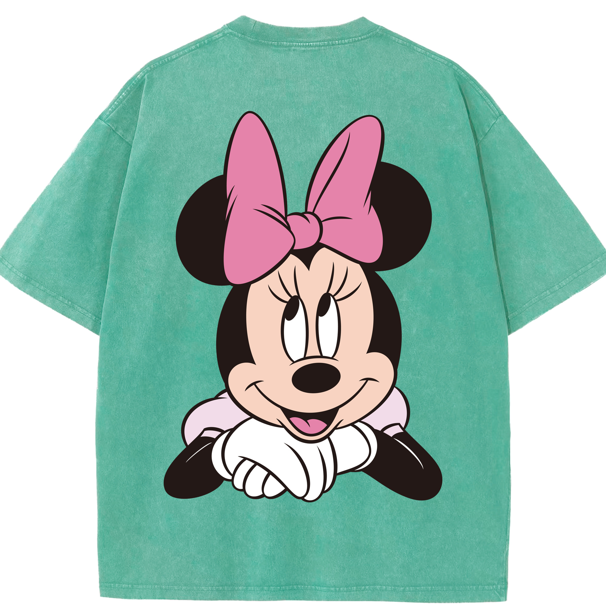 （画像用） ミッキーマウス Mickey Mouse 綿100% ヴィンテージ風 半袖Tシャツ（背面プリント）